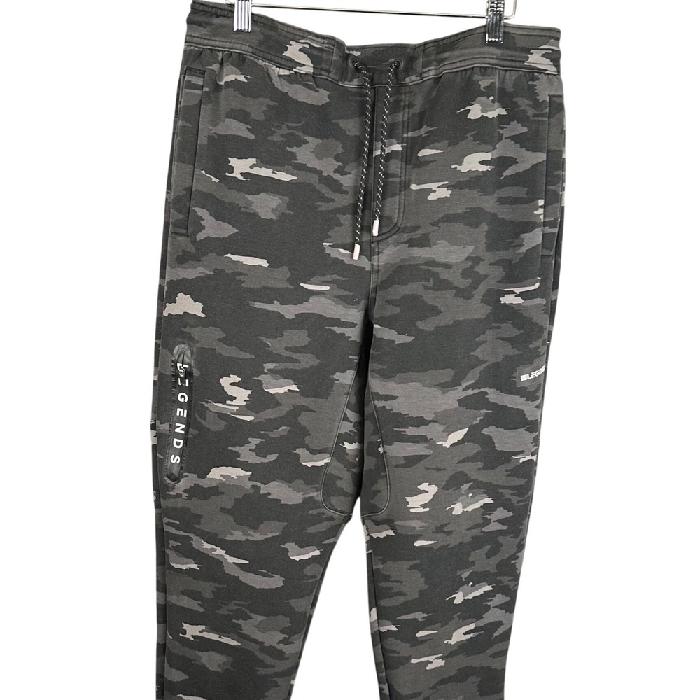 Legends Luka Jogger Mens XL Grey Camo Tapered Athletic Sweatpants Pants